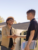 Two people shaking hands