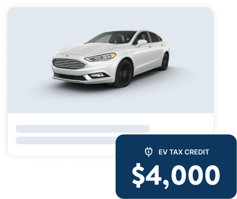 A vehicle advertising $4,000 tax credit